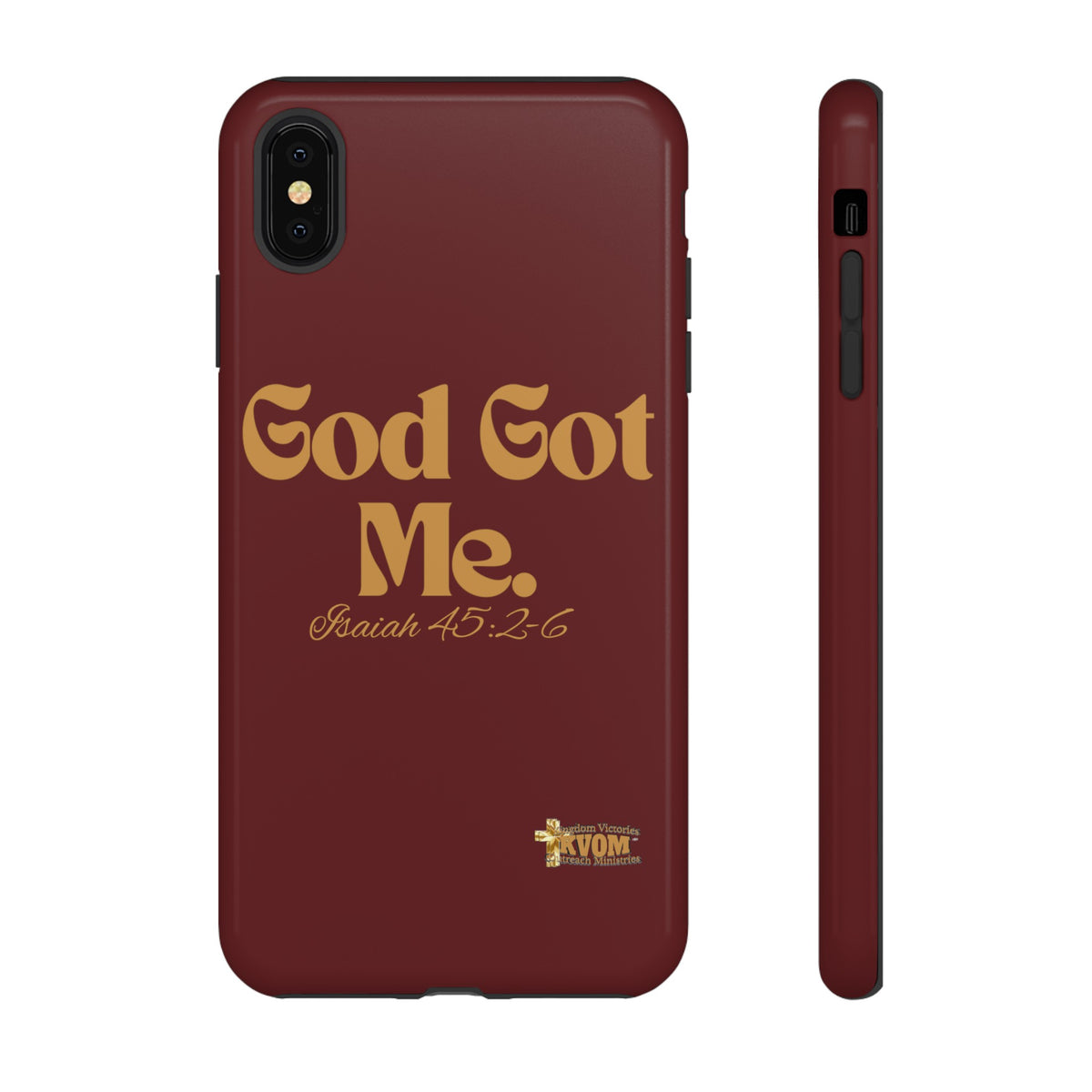 God Got Me KVOM Tough Case, Gold Print