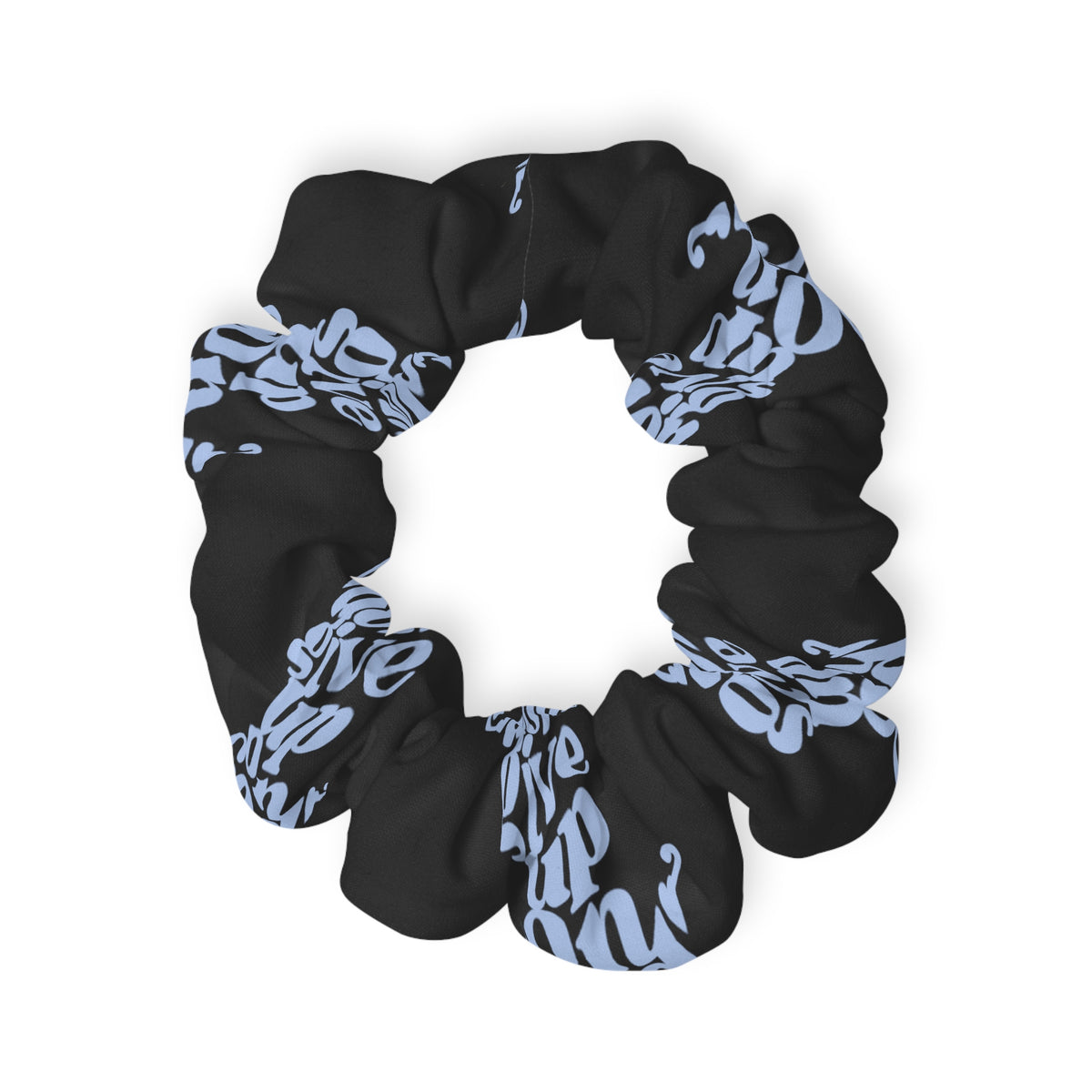 Don't Give Up On God Women's Hair Scrunchie, Black