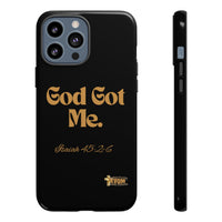 God Got Me KVOM Tough Case, Gold Print