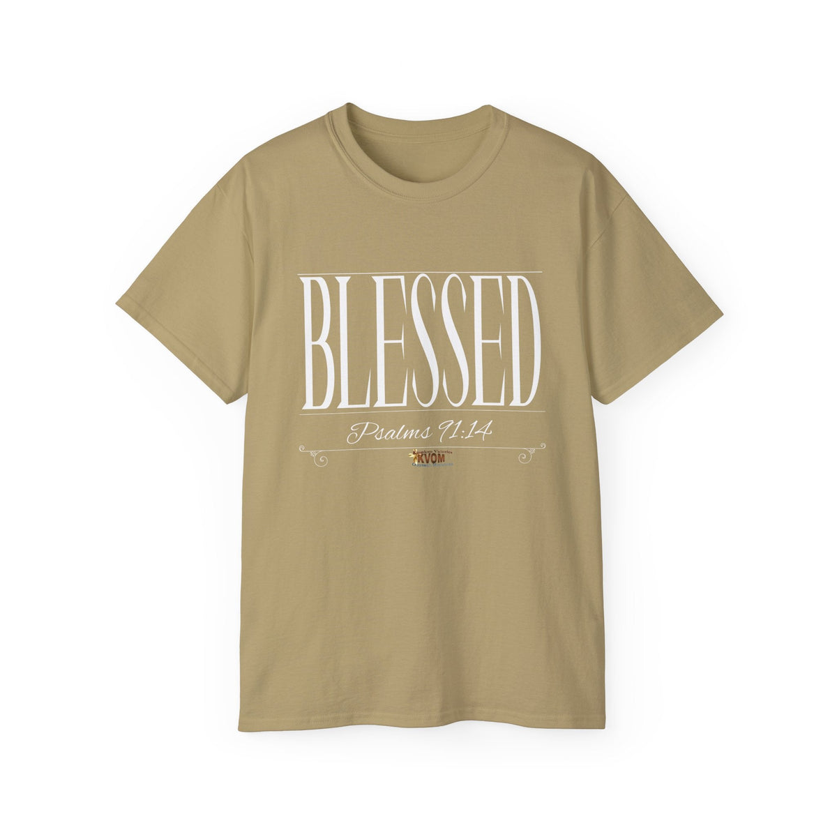 BLESSED "Stretched" Unisex T-Shirt, White Print-KVOM