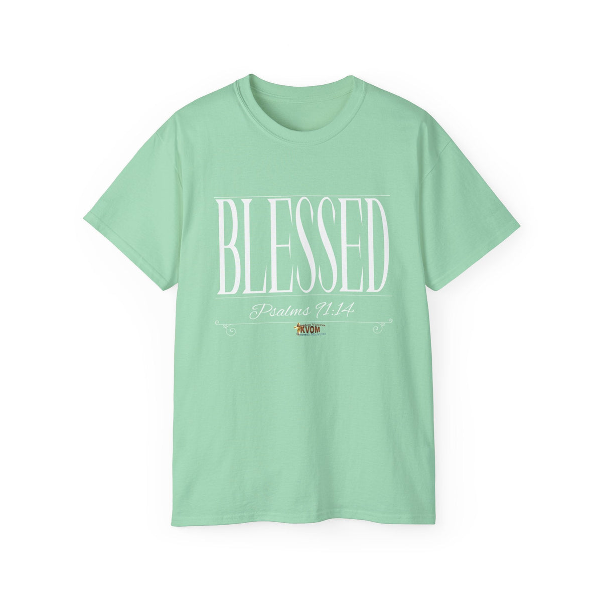 BLESSED "Stretched" Unisex T-Shirt, White Print-KVOM