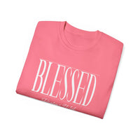 BLESSED "Stretched" Unisex T-Shirt, White Print-KVOM