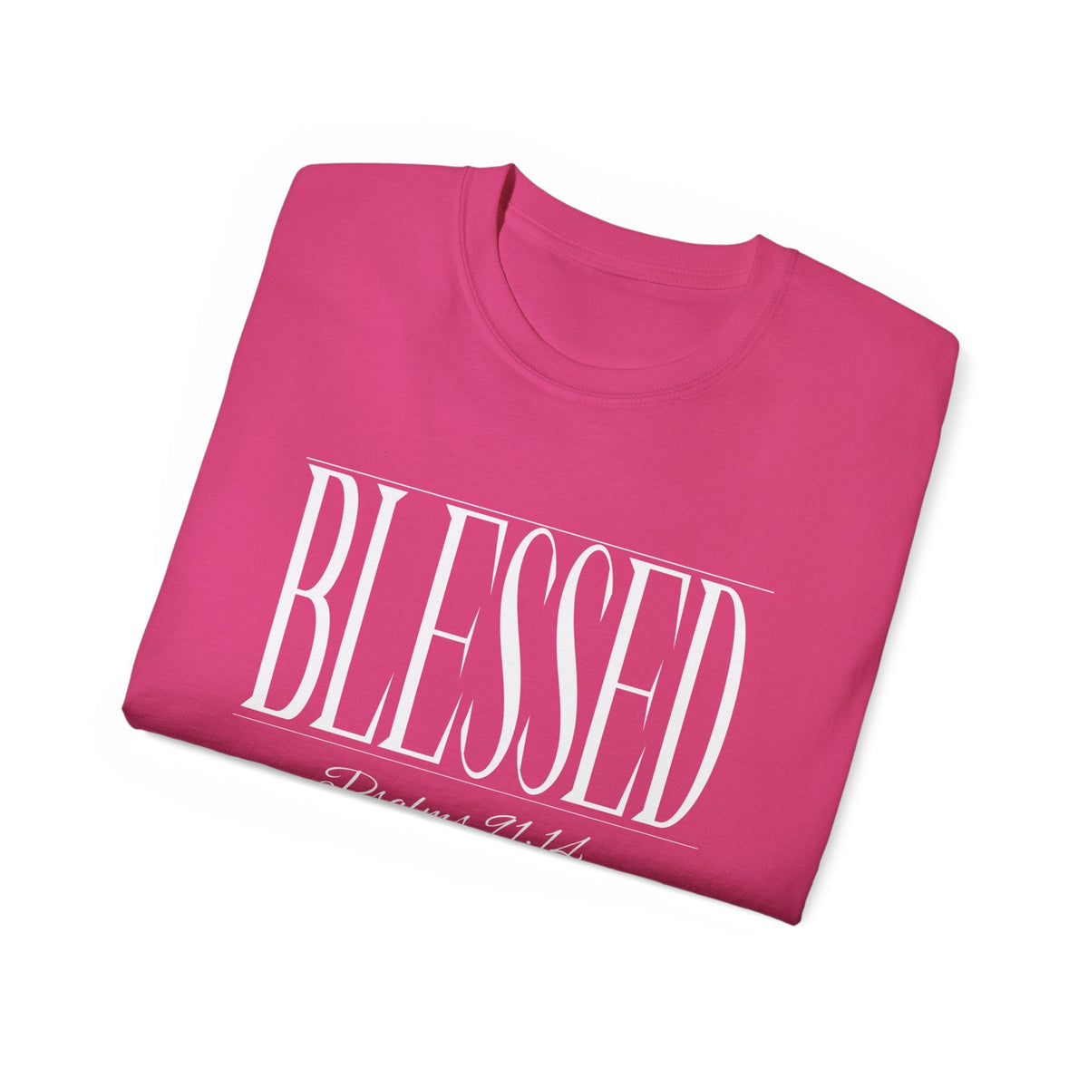 BLESSED "Stretched" Unisex T-Shirt, White Print-KVOM