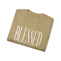 BLESSED "Stretched" Unisex T-Shirt, White Print-KVOM