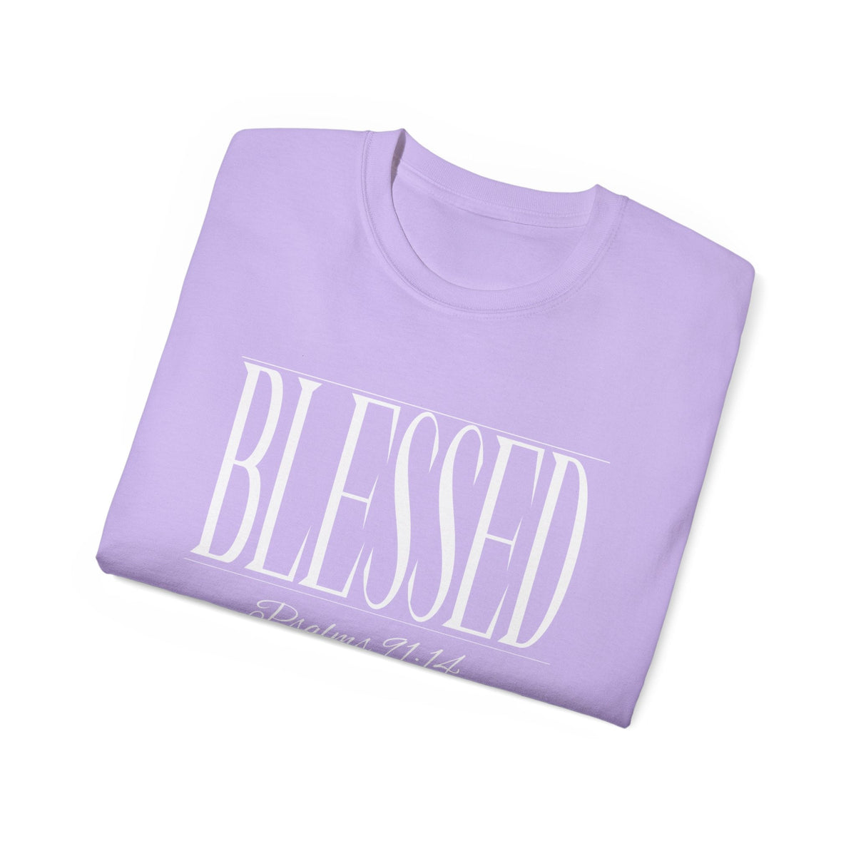 BLESSED "Stretched" Unisex T-Shirt, White Print-KVOM