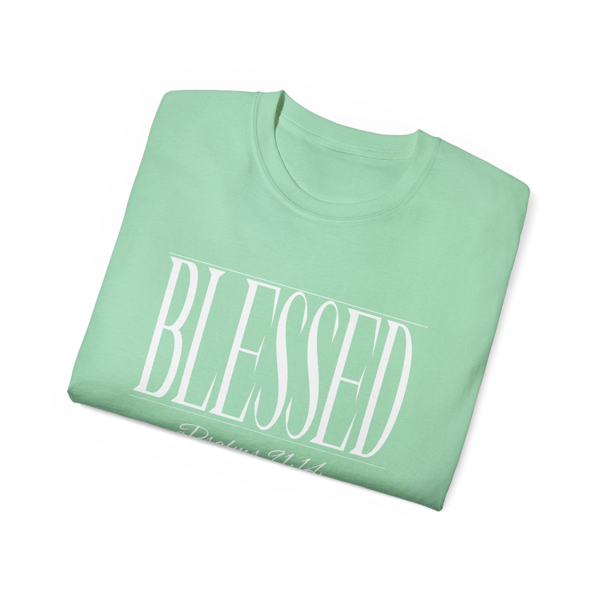 BLESSED "Stretched" Unisex T-Shirt, White Print-KVOM