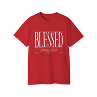 BLESSED "Stretched" Unisex T-Shirt, White Print-KVOM