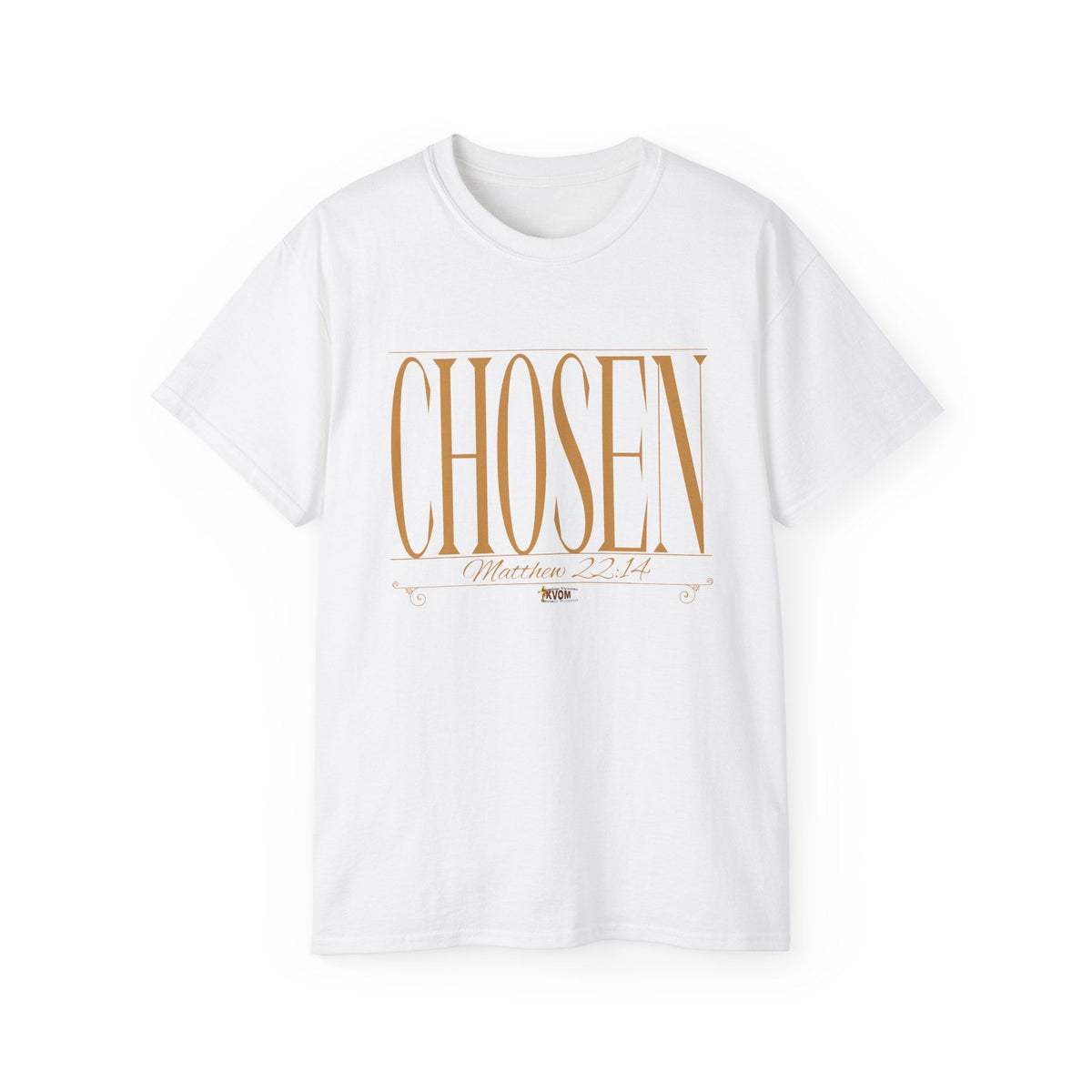 CHOSEN "Stretched" Unisex T-Shirt Black, White, Gold Print-KVOM