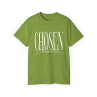 CHOSEN "Stretched" Unisex T-Shirt, White Print-KVOM