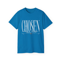 CHOSEN "Stretched" Unisex T-Shirt, White Print-KVOM