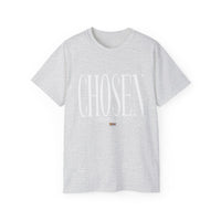 CHOSEN "Stretched" Unisex T-Shirt, White Print-KVOM