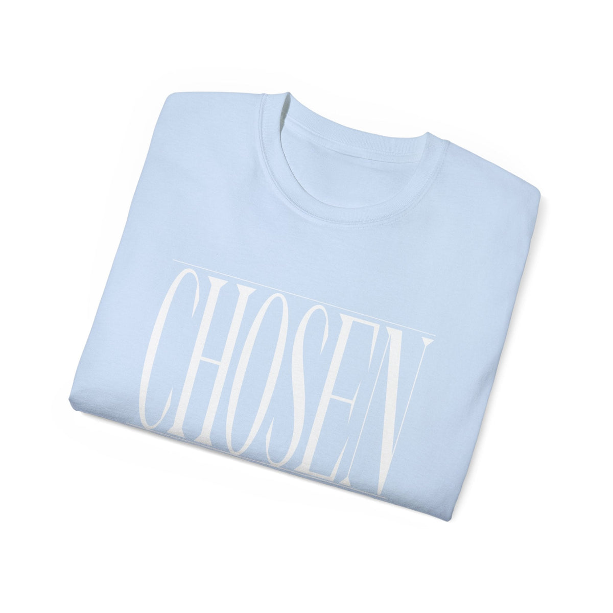 CHOSEN "Stretched" Unisex T-Shirt, White Print-KVOM