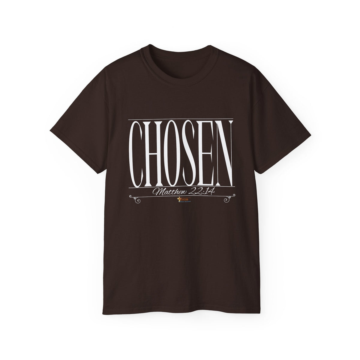 CHOSEN "Stretched" Unisex T-Shirt, White Print-KVOM