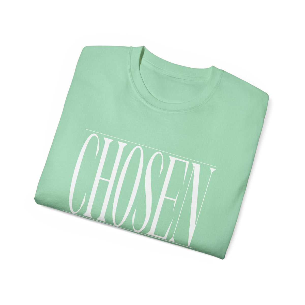 CHOSEN "Stretched" Unisex T-Shirt, White Print-KVOM