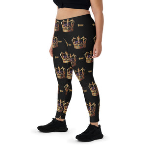 Casting Crowns Patterned Women's Leggings, Black-KVOM