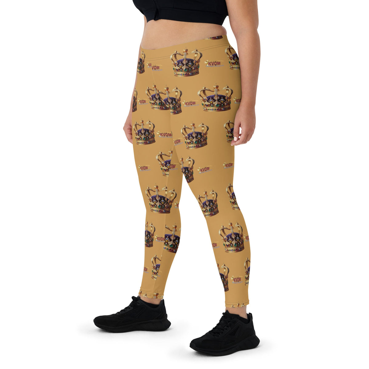 Casting Crowns Patterned Women's Leggings, Gold-KVOM