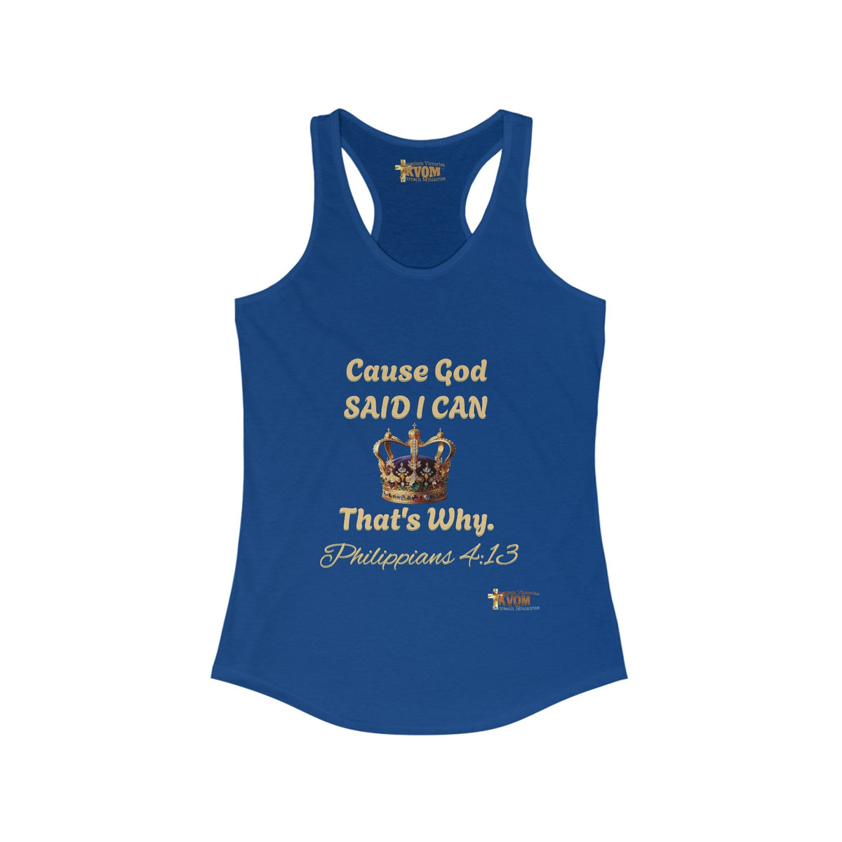 Cause God Said I Can Women's Racerback Tank-KVOM