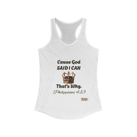 Cause God Said I Can Women's Racerback Tank-KVOM