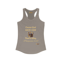 Cause God Said I Can Women's Racerback Tank-KVOM