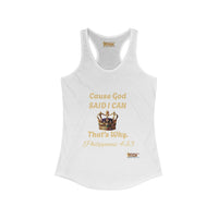 Cause God Said I Can Women's Racerback Tank-KVOM