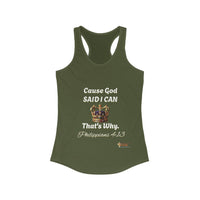 Cause God Said I Can Women's Racerback Tank-KVOM