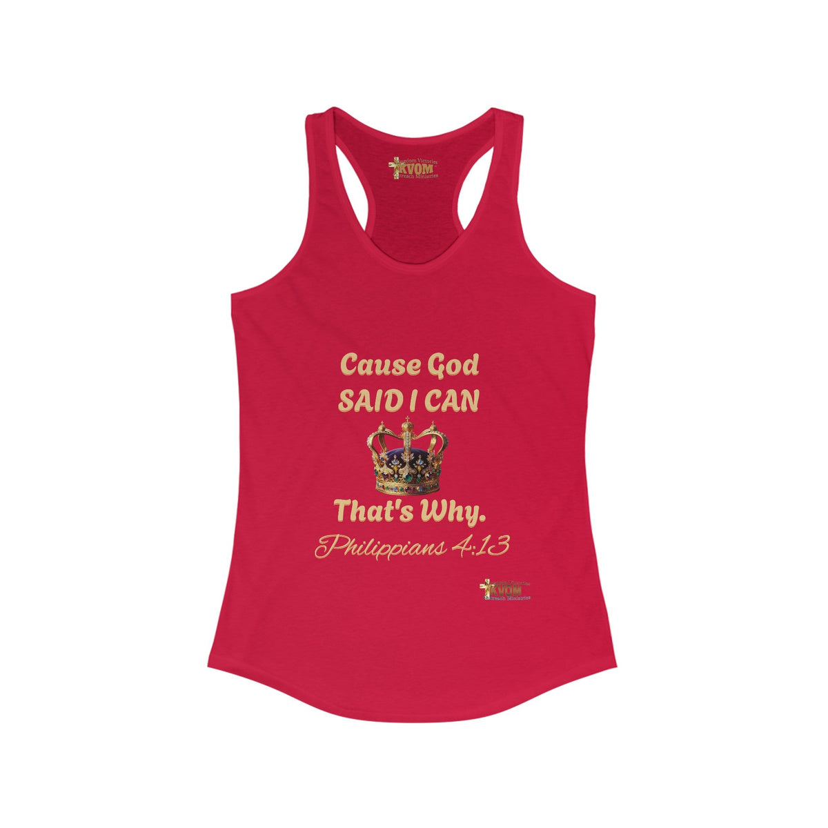 Cause God Said I Can Women's Racerback Tank-KVOM