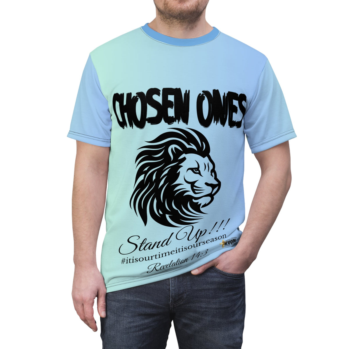 Chosen Ones Unisex T-shirt Gradient Blue Green-KVOM