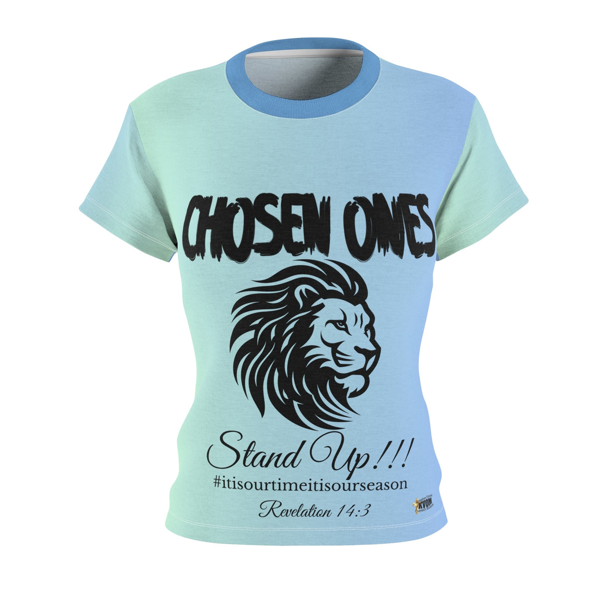 Chosen Ones Women's Fitted Shirt Gradient Blue Green-KVOM