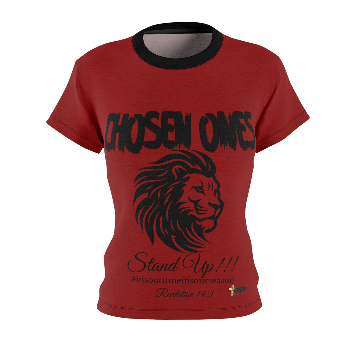 Chosen Ones Women's Fitted Shirt Red & Blk-KVOM