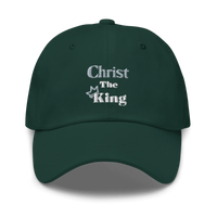 Christ The King Embroidered Men's Hat, Gold and White Emblem-KVOM; Christian Clothing; Women’s Clothing; Men's Clothes, Men's Hats, Women’s T-Shirts; Hoodies Sale; Ladies Tops; Ladies Dresses; Floral Tops; Floral Dresses; Flower Clothes; Activewear; Glorious; Psalms; Blessings On Blessings; Teens Clothing; Christian Book Store; Girl’s Clothing Sale; Mother’s Day Sale; Gifts For Sister; Christian Gifts; Gifts for Daughter; Spring Sale; Clearance Sale; Jesus; Christ Is King; Holy Ghost; God Got Me; Spiritual 