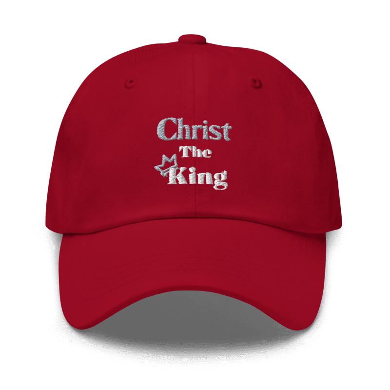 Christ The King Embroidered Men's Hat, Gold and White Emblem-KVOM; Christian Clothing; Women’s Clothing; Men's Clothes, Men's Hats, Women’s T-Shirts; Hoodies Sale; Ladies Tops; Ladies Dresses; Floral Tops; Floral Dresses; Flower Clothes; Activewear; Glorious; Psalms; Blessings On Blessings; Teens Clothing; Christian Book Store; Girl’s Clothing Sale; Mother’s Day Sale; Gifts For Sister; Christian Gifts; Gifts for Daughter; Spring Sale; Clearance Sale; Jesus; Christ Is King; Holy Ghost; God Got Me; Spiritual 