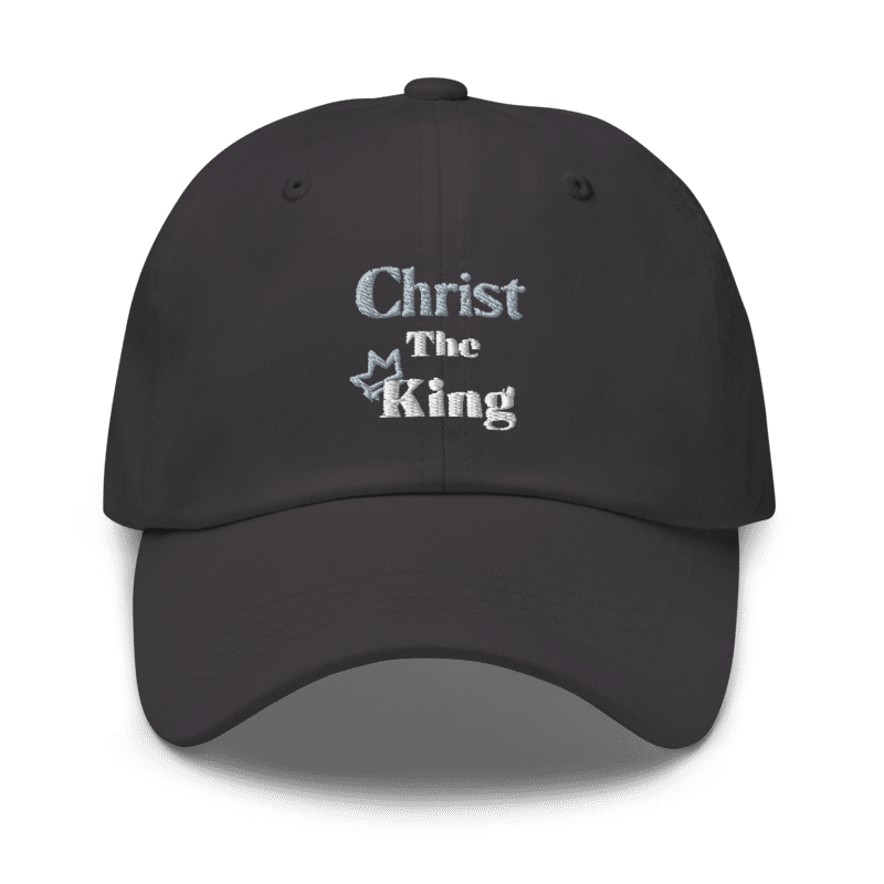 Christ The King Embroidered Men's Hat, Gold and White Emblem-KVOM; Christian Clothing; Women’s Clothing; Men's Clothes, Men's Hats, Women’s T-Shirts; Hoodies Sale; Ladies Tops; Ladies Dresses; Floral Tops; Floral Dresses; Flower Clothes; Activewear; Glorious; Psalms; Blessings On Blessings; Teens Clothing; Christian Book Store; Girl’s Clothing Sale; Mother’s Day Sale; Gifts For Sister; Christian Gifts; Gifts for Daughter; Spring Sale; Clearance Sale; Jesus; Christ Is King; Holy Ghost; God Got Me; Spiritual 