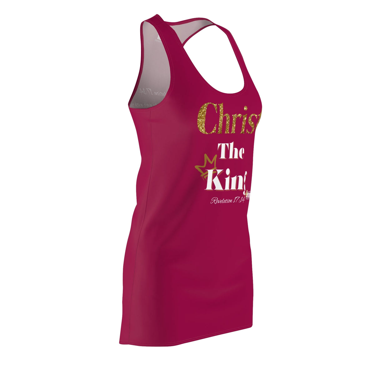 Christ The King Racerback Dress Berry Pink & Gold-KVOM