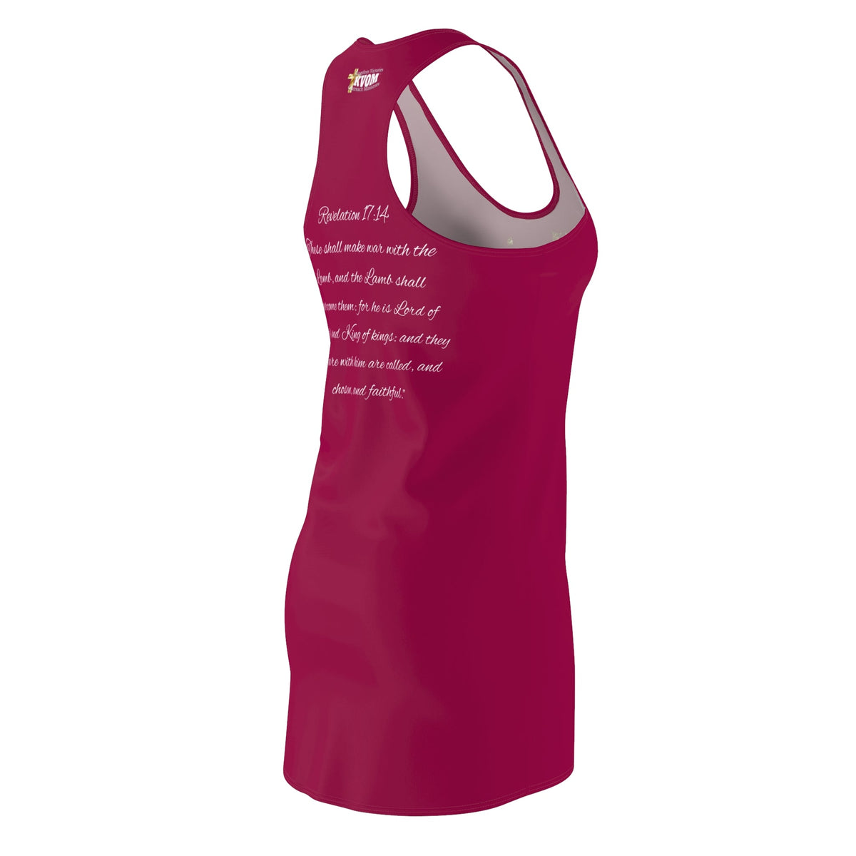 Christ The King Racerback Dress Berry Pink & Gold-KVOM