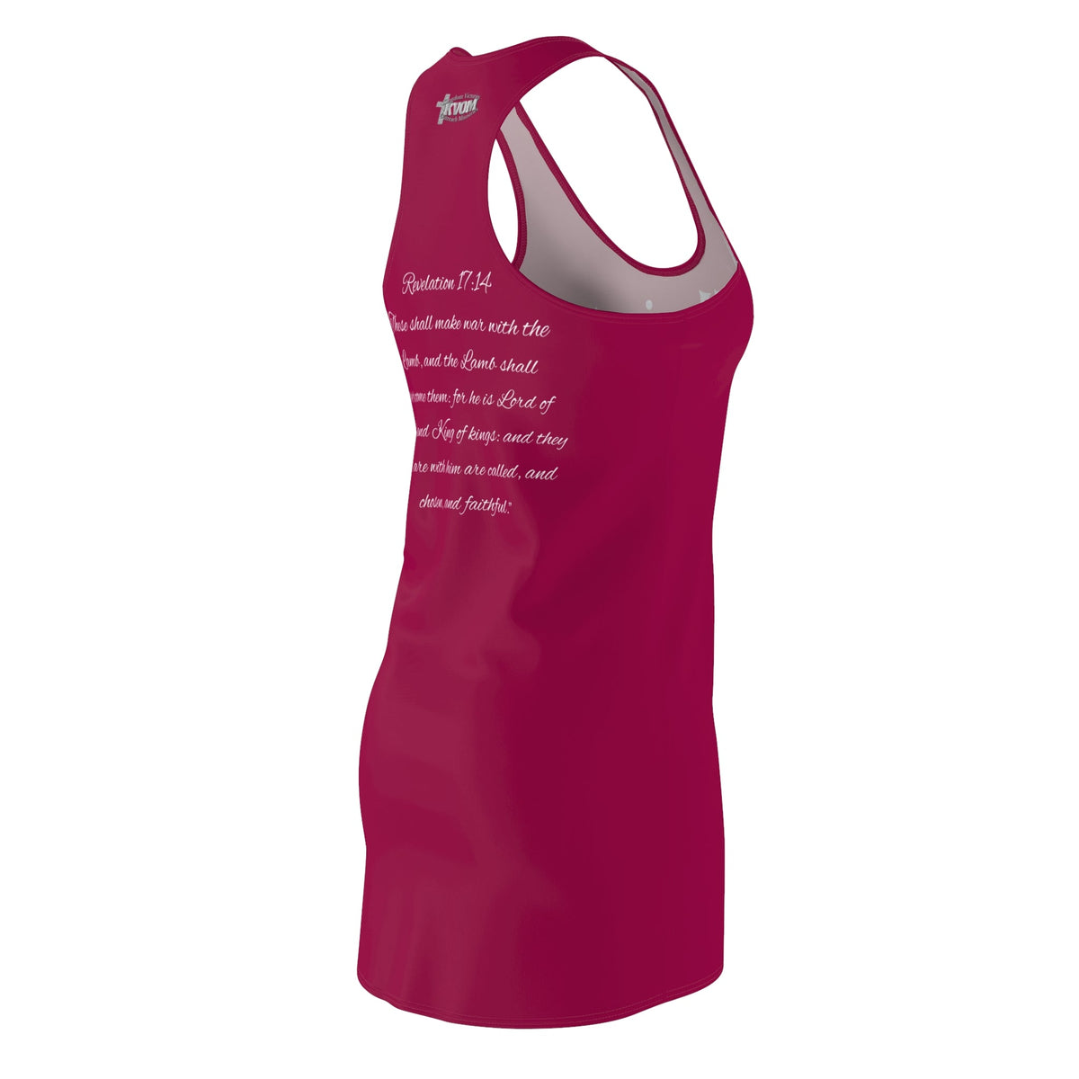 Christ The King Racerback Dress Berry Pink & Silver-KVOM