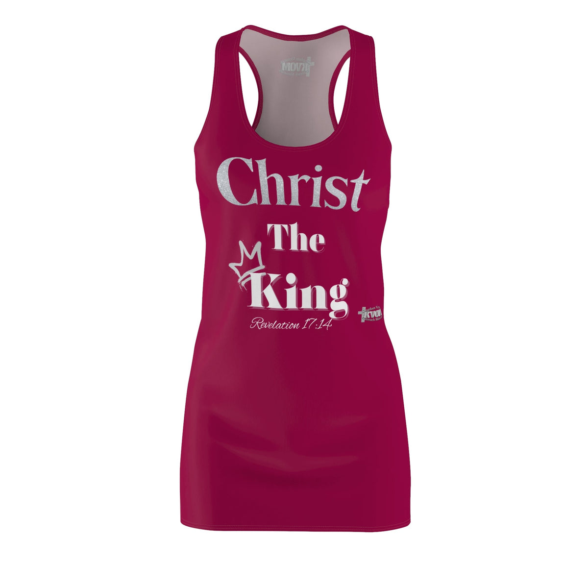 Christ The King Racerback Dress Berry Pink & Silver-KVOM