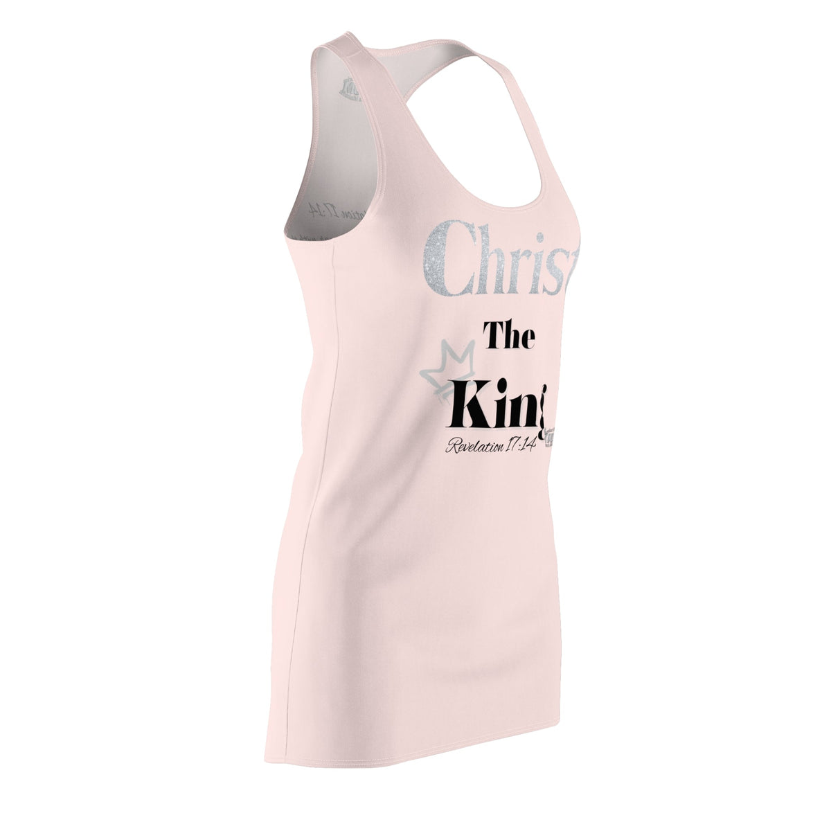 Christ The King Racerback Dress Cool Pink Blk & Silver-KVOM