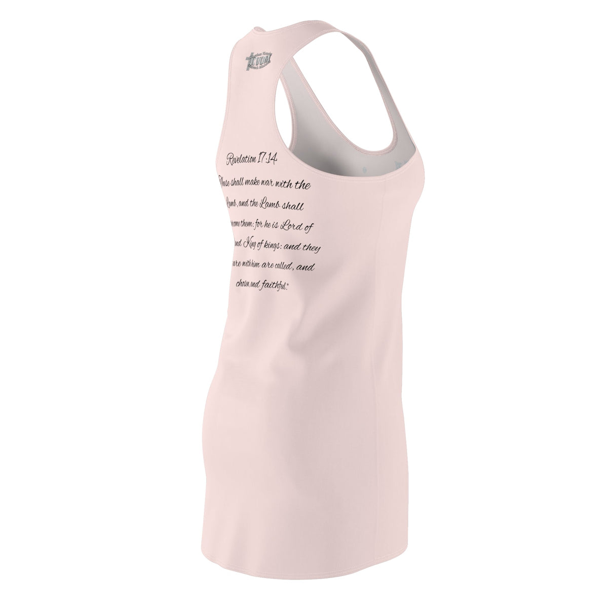 Christ The King Racerback Dress Cool Pink Blk & Silver-KVOM