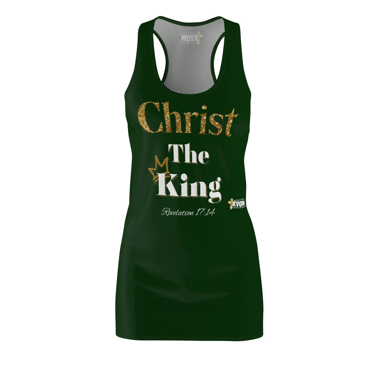 Christ The King Racerback Dress Green & Gold-KVOM