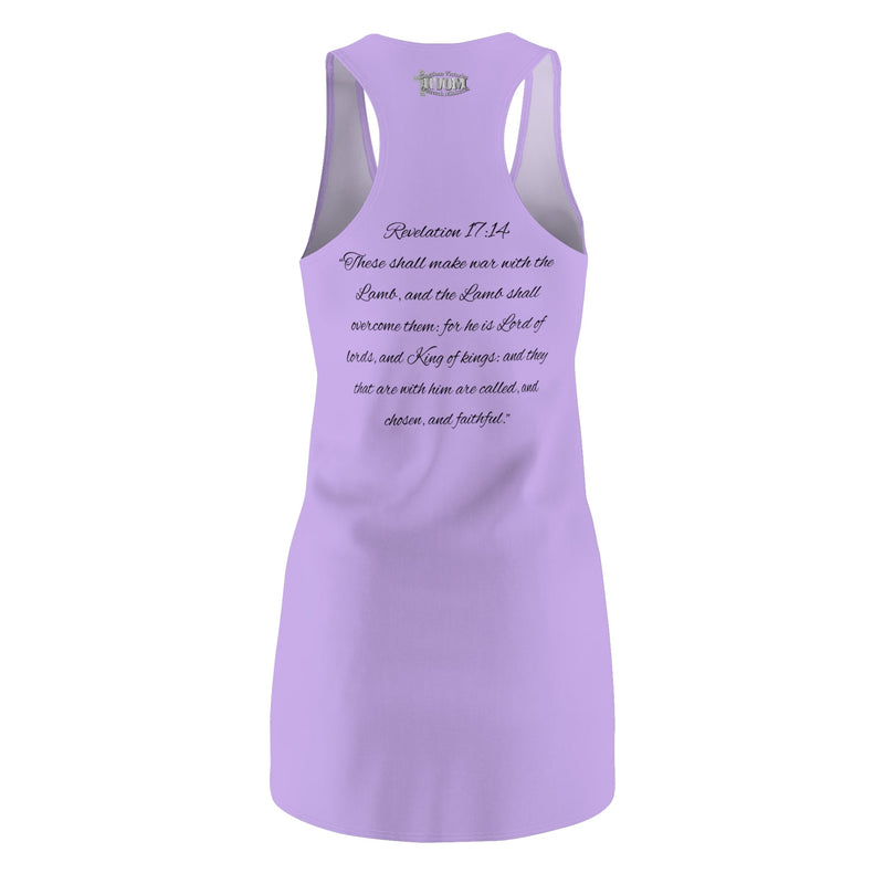 Christ The King Racerback Dress Lilac & Blk & Silver-KVOM