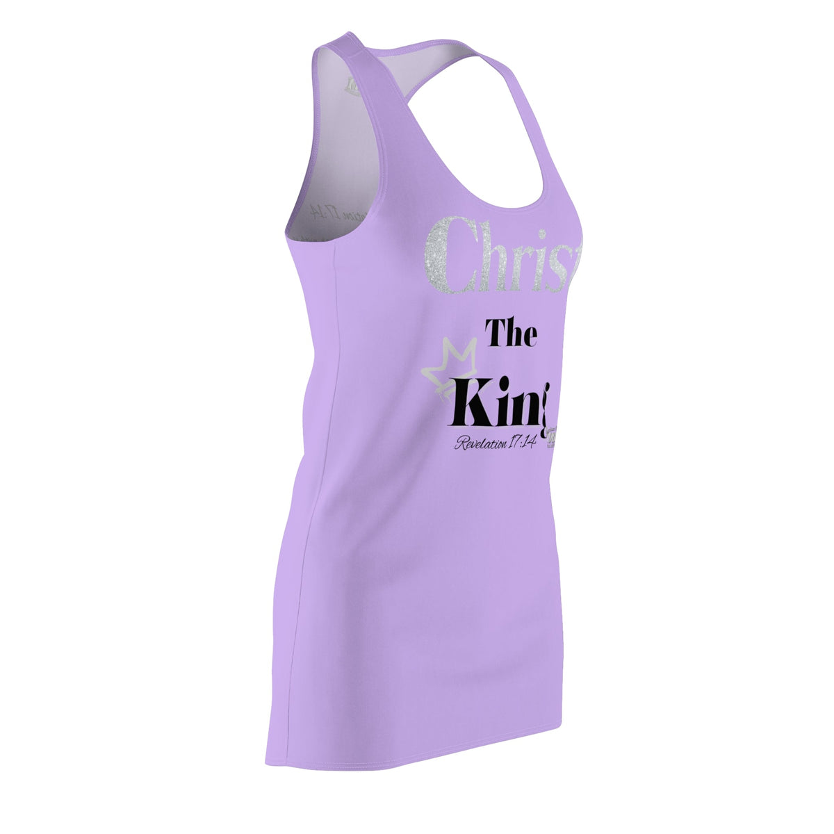 Christ The King Racerback Dress Lilac & Blk & Silver-KVOM