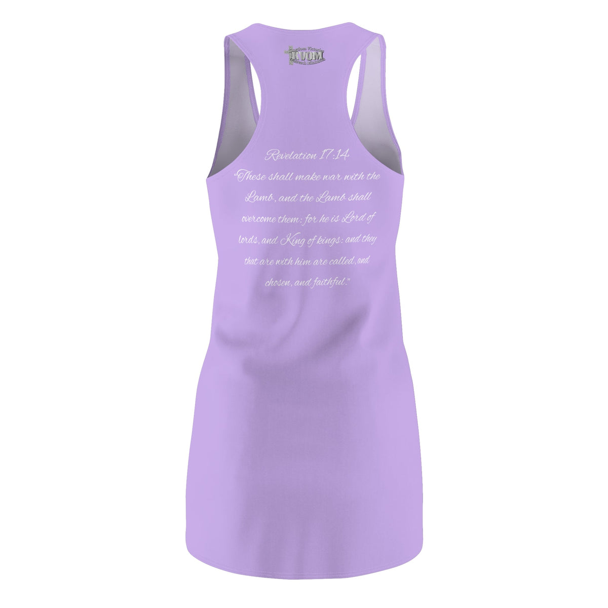 Christ The King Racerback Dress Lilac Wht & Silver-KVOM