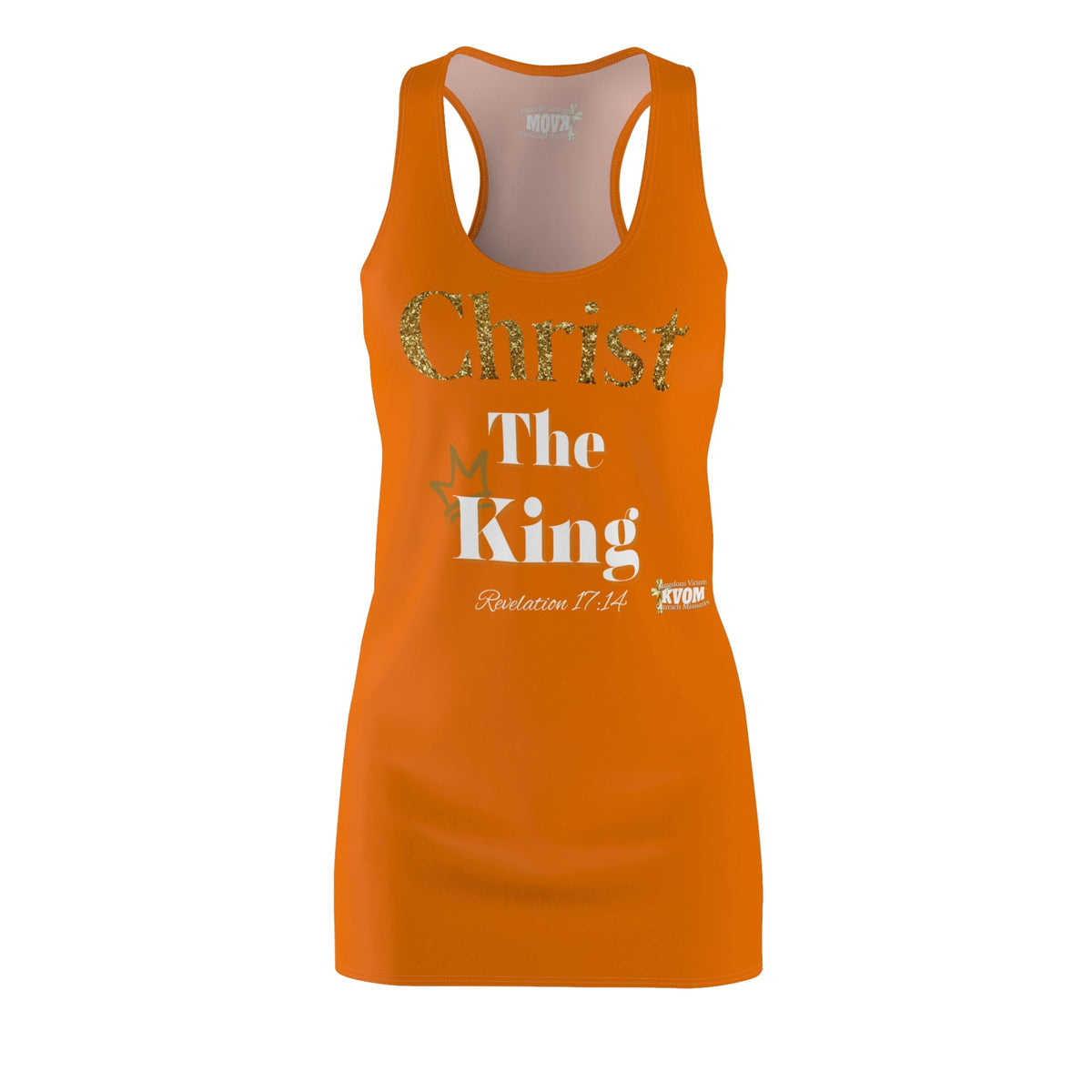 Christ The King Racerback Dress Orange & Gold-KVOM