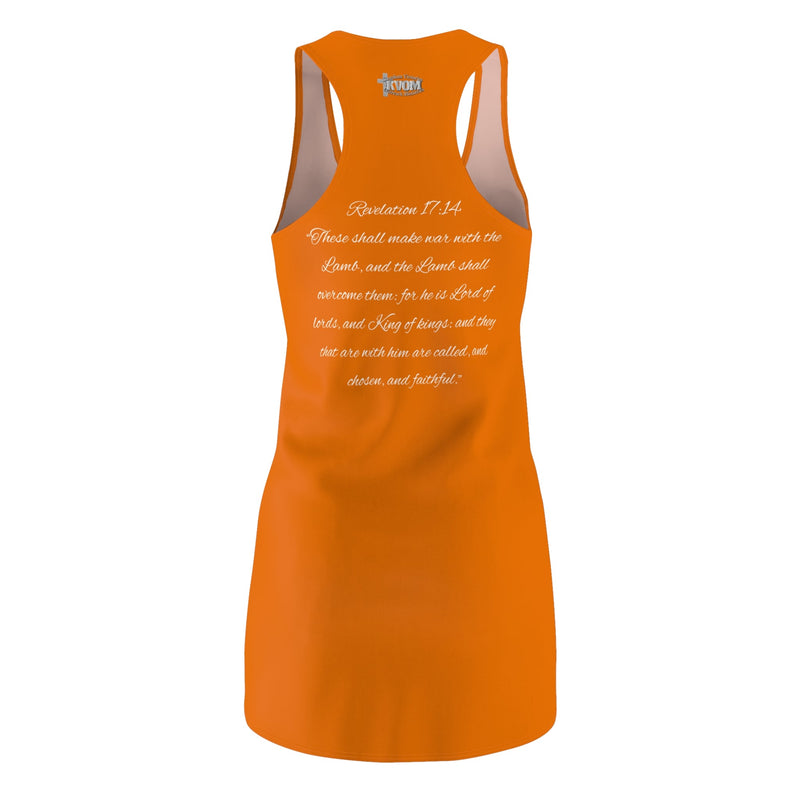 Christ The King Racerback Dress Orange & Silver-KVOM