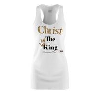 Christ The King Racerback Dress White & Gold-KVOM