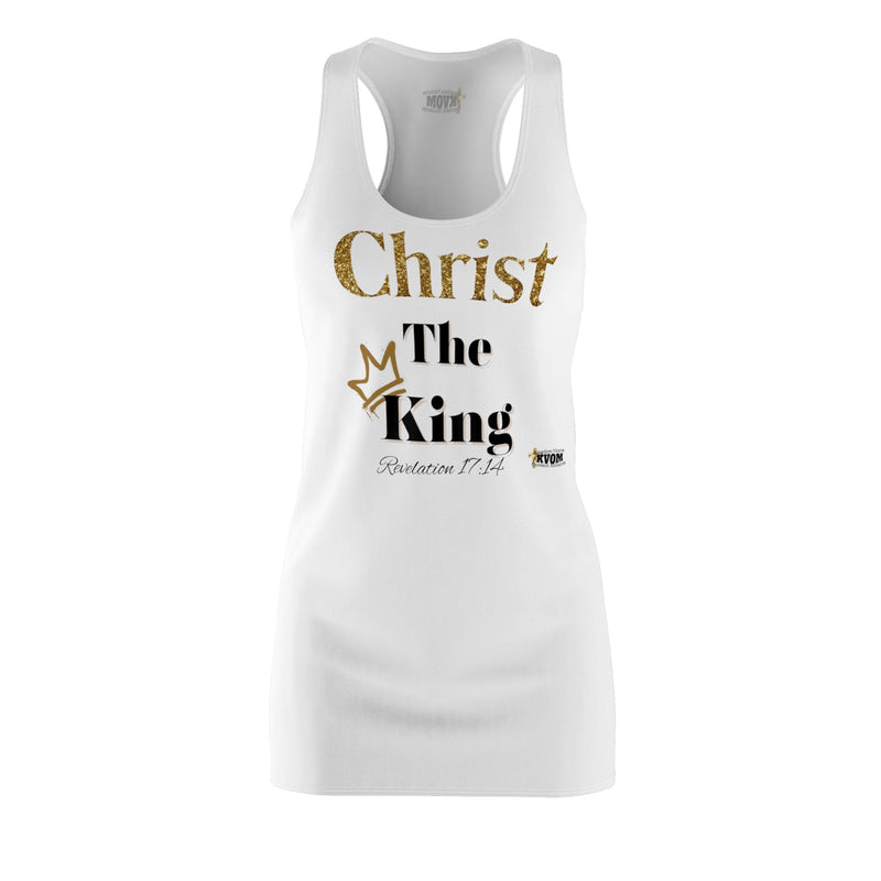 Christ The King Racerback Dress White & Gold-KVOM