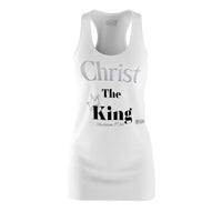 Christ The King Racerback Dress White & Silver-KVOM