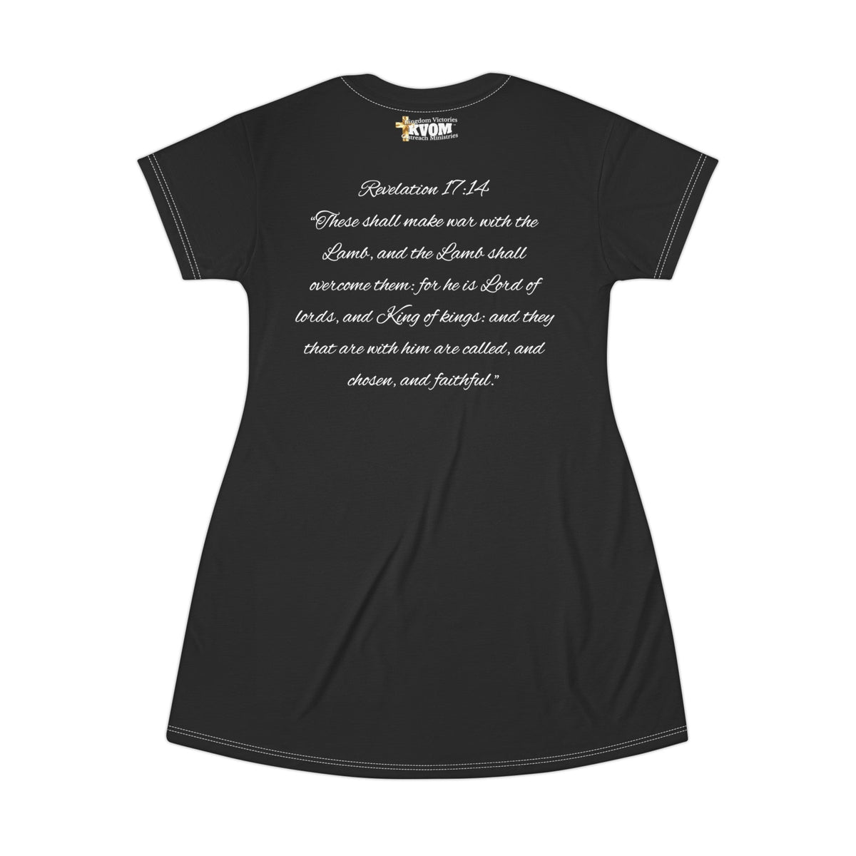 Christ The King T-Shirt Dress Black & Gold-KVOM