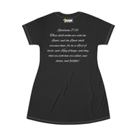 Christ The King T-Shirt Dress Black & Gold-KVOM