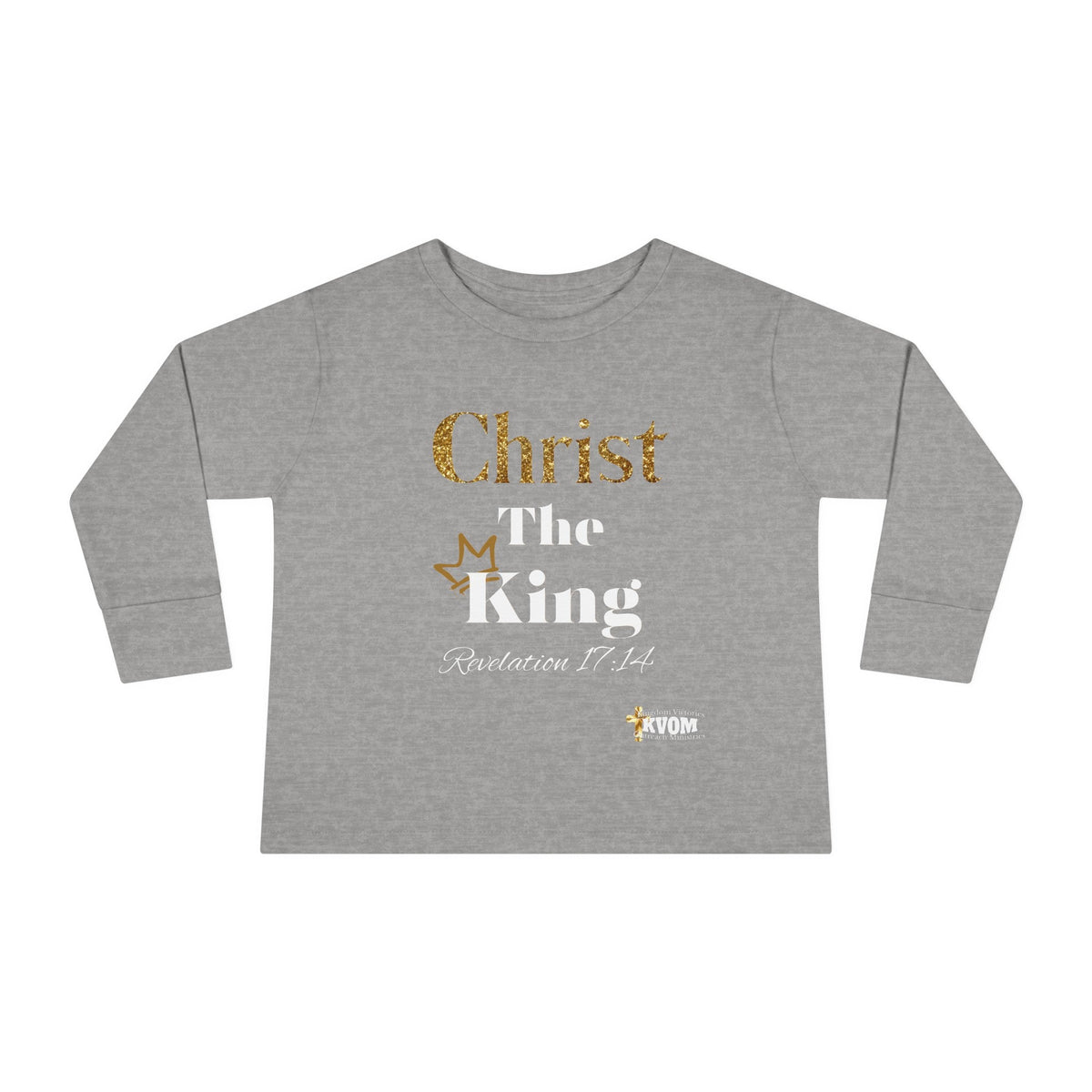 Christ The King Toddler Long Sleeve Tee-Children's Clothing-KVOM